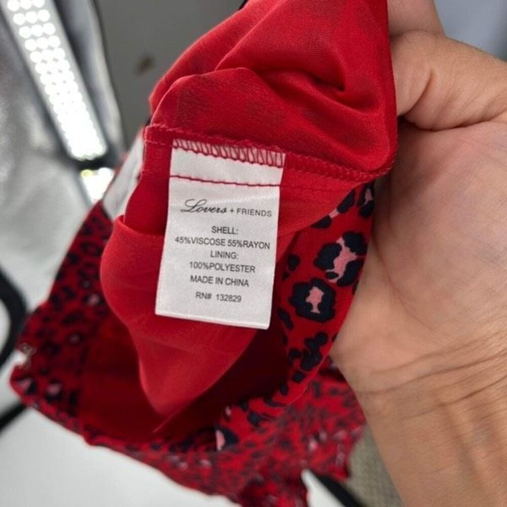 Lovers + Friends Women's Sahara Cheetah Lined Lena Mini Skirt‎ Red Black Size XS - Picture 7 of 9